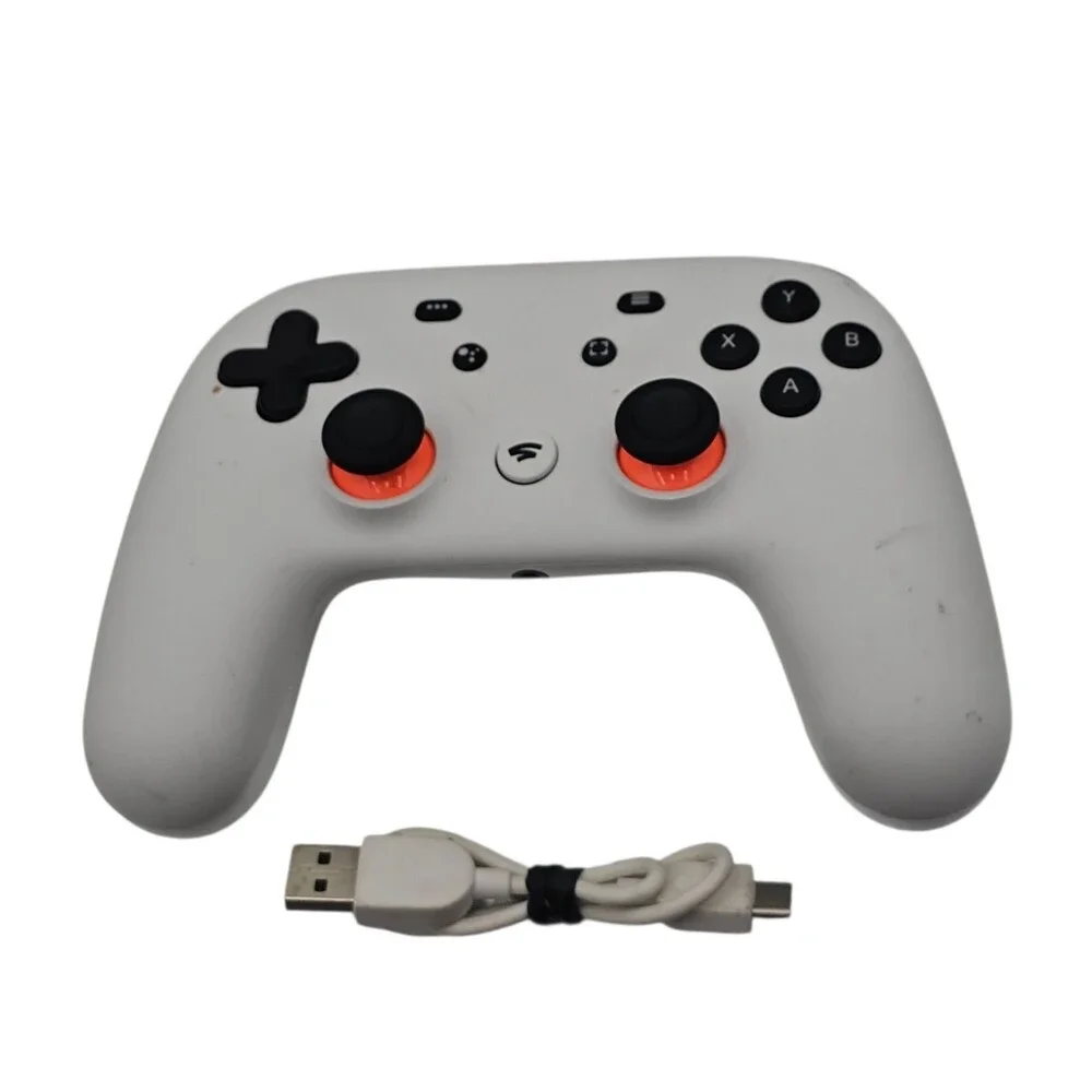 Google Stadia H2B White Bluetooth Premier Edition Controller w/ Type C Cable